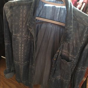 Blue Long Sleeve shirt jacket